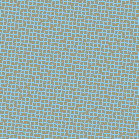 84/174 degree angle diagonal checkered chequered lines, 3 pixel lines width, 10 pixel square size, Light Sky Blue and Tallow plaid checkered seamless tileable