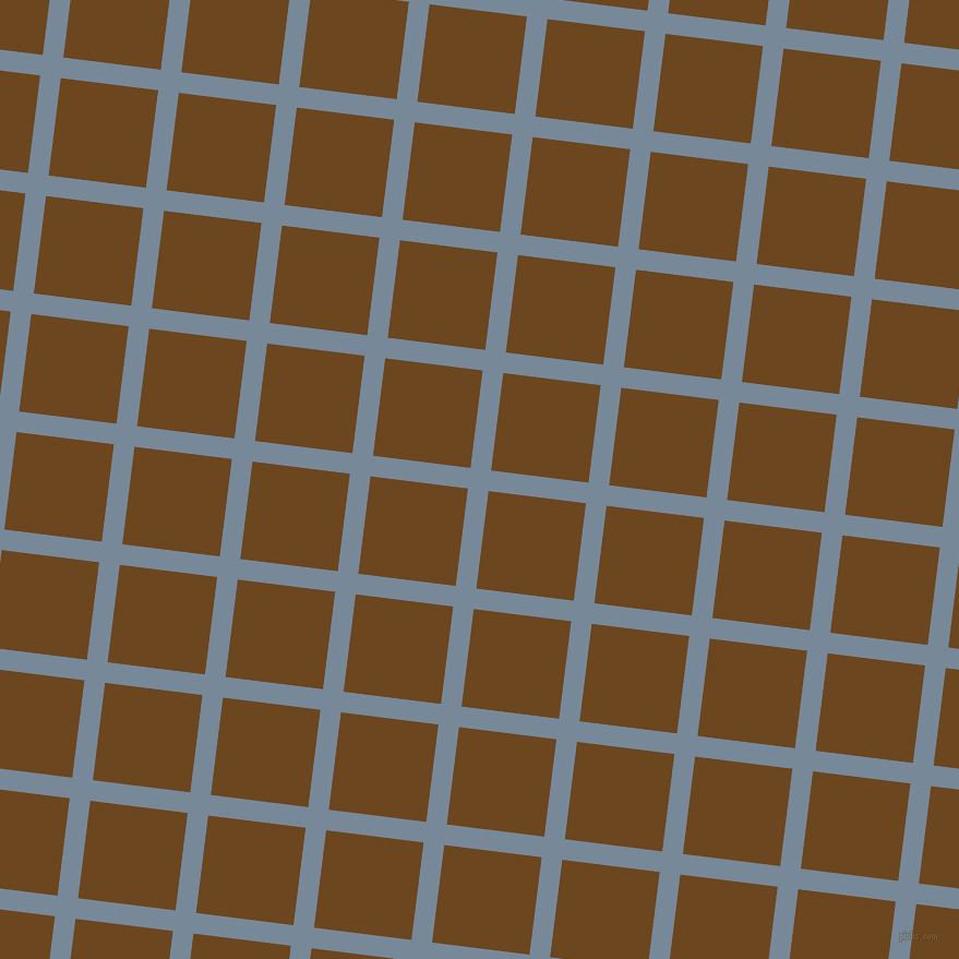 83/173 degree angle diagonal checkered chequered lines, 19 pixel line width, 90 pixel square size, Light Slate Grey and Antique Brass plaid checkered seamless tileable