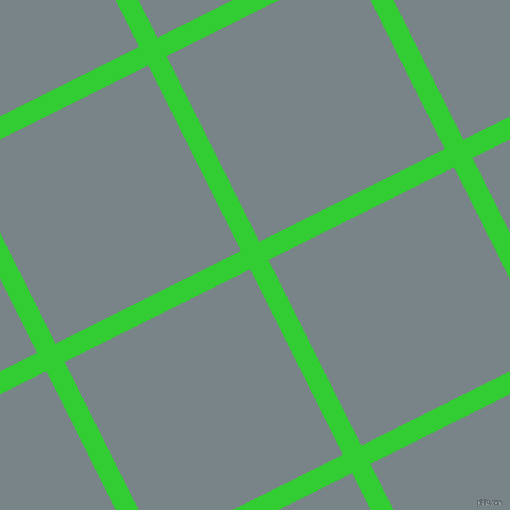 27/117 degree angle diagonal checkered chequered lines, 30 pixel line width, 303 pixel square size, Lime Green and Regent Grey plaid checkered seamless tileable
