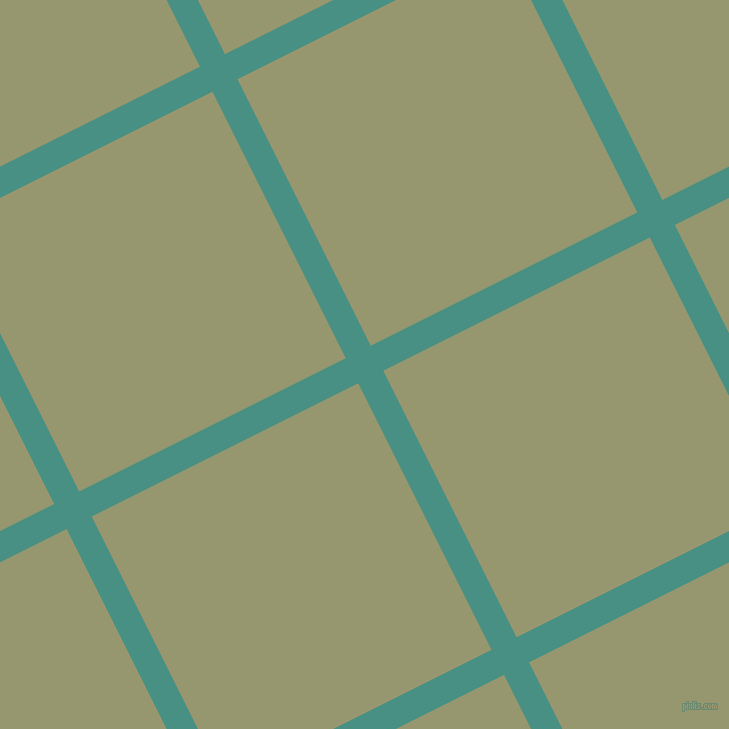 27/117 degree angle diagonal checkered chequered lines, 28 pixel lines width, 298 pixel square size, Lochinvar and Malachite Green plaid checkered seamless tileable