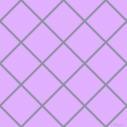 45/135 degree angle diagonal checkered chequered lines, 7 pixel lines width, 96 pixel square size, Manatee and Mauve plaid checkered seamless tileable