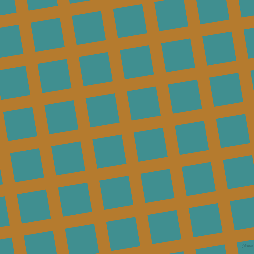 9/99 degree angle diagonal checkered chequered lines, 40 pixel lines width, 97 pixel square size, Mandalay and Blue Chill plaid checkered seamless tileable