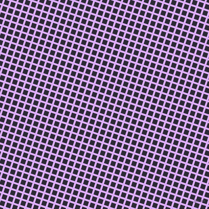 72/162 degree angle diagonal checkered chequered lines, 6 pixel lines width, 15 pixel square size, Mauve and Haiti plaid checkered seamless tileable