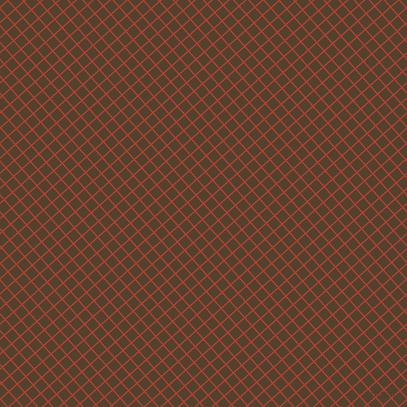 42/132 degree angle diagonal checkered chequered lines, 2 pixel line width, 14 pixel square size, Medium Carmine and Deep Bronze plaid checkered seamless tileable
