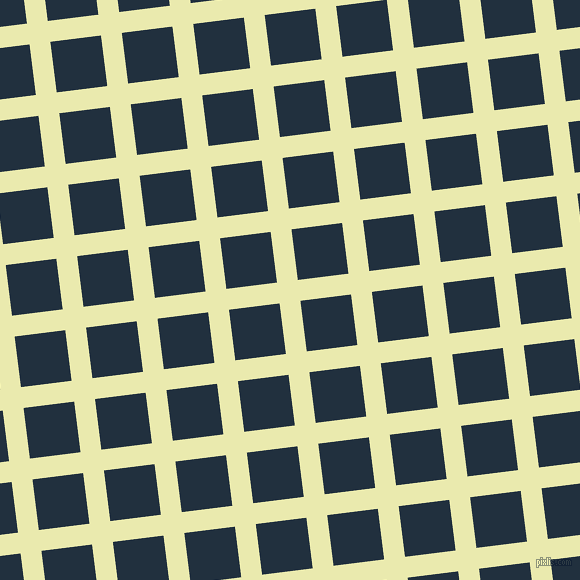 7/97 degree angle diagonal checkered chequered lines, 21 pixel line width, 51 pixel square size, Medium Goldenrod and Midnight plaid checkered seamless tileable