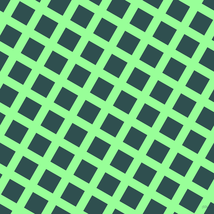 60/150 degree angle diagonal checkered chequered lines, 30 pixel line width, 63 pixel square size, Mint Green and Dark Slate Grey plaid checkered seamless tileable