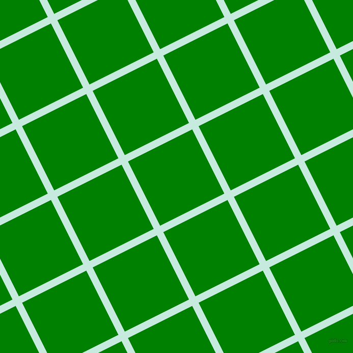 27/117 degree angle diagonal checkered chequered lines, 14 pixel lines width, 141 pixel square size, Mint Tulip and Green plaid checkered seamless tileable