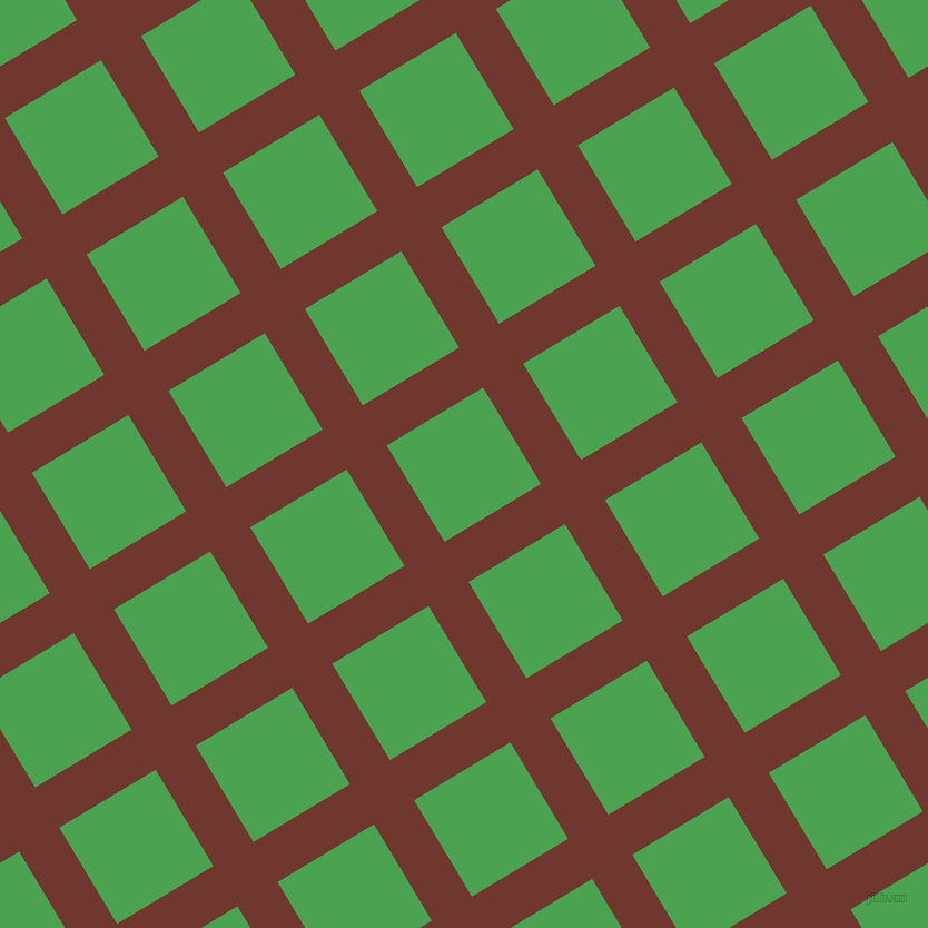 31/121 degree angle diagonal checkered chequered lines, 42 pixel line width, 101 pixel square size, Mocha and Fruit Salad plaid checkered seamless tileable