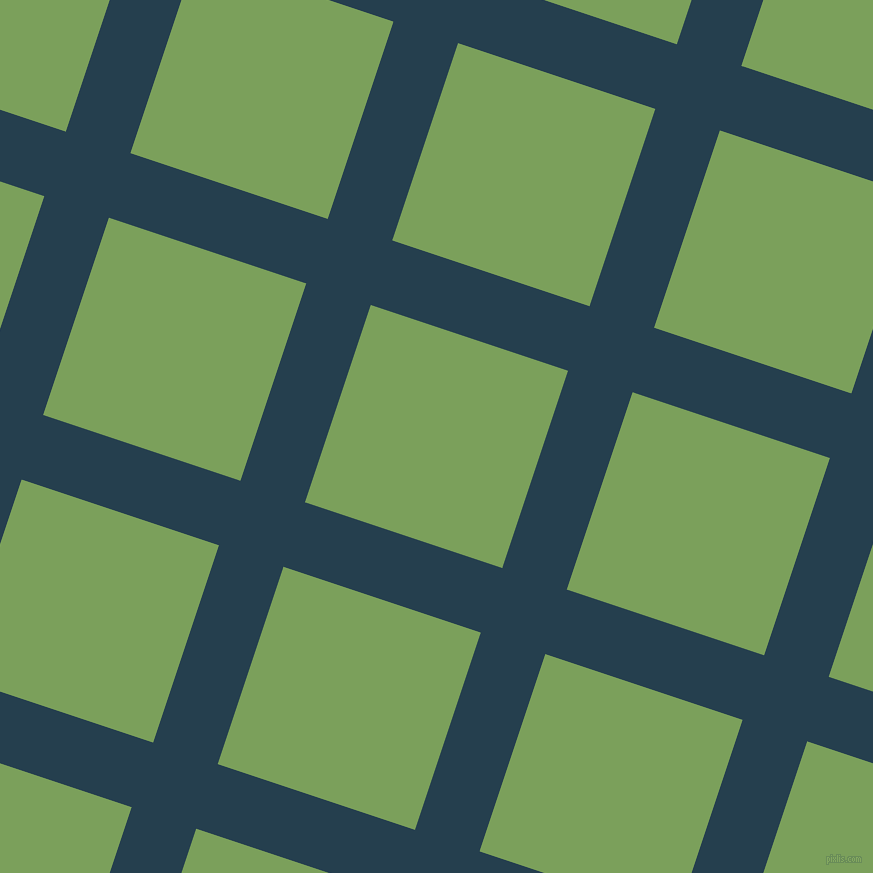 72/162 degree angle diagonal checkered chequered lines, 68 pixel line width, 208 pixel square size, Nile Blue and Asparagus plaid checkered seamless tileable