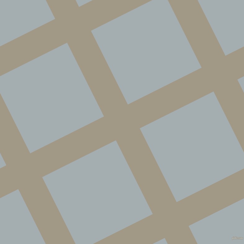 27/117 degree angle diagonal checkered chequered lines, 86 pixel line width, 266 pixel square size, Nomad and Gull Grey plaid checkered seamless tileable