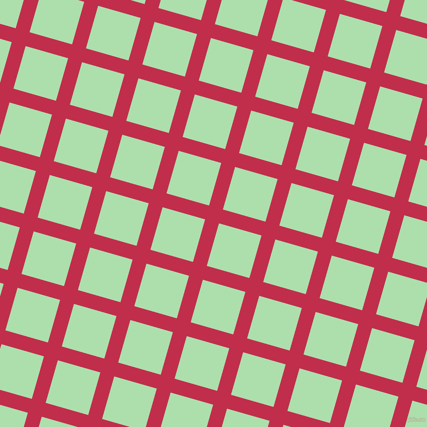 74/164 degree angle diagonal checkered chequered lines, 29 pixel line width, 89 pixel square size, Old Rose and Moss Green plaid checkered seamless tileable