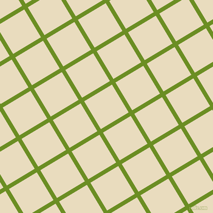 31/121 degree angle diagonal checkered chequered lines, 8 pixel line width, 63 pixel square size, Olive Drab and Double Pearl Lusta plaid checkered seamless tileable
