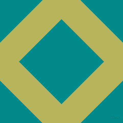 45/135 degree angle diagonal checkered chequered lines, 105 pixel line width, 235 pixel square size, Olive Green and Dark Cyan plaid checkered seamless tileable