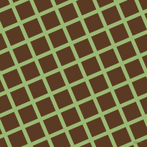 23/113 degree angle diagonal checkered chequered lines, 16 pixel lines width, 66 pixel square size, Olivine and Carnaby Tan plaid checkered seamless tileable