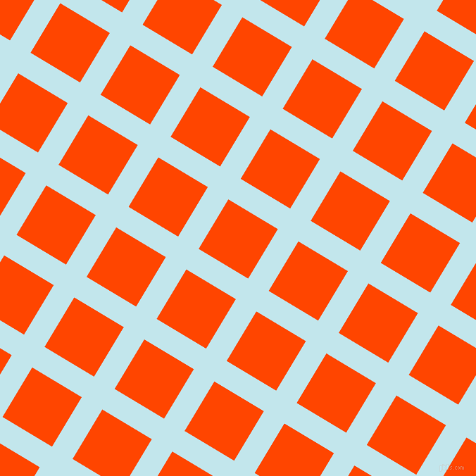 59/149 degree angle diagonal checkered chequered lines, 34 pixel line width, 82 pixel square size, Onahau and Orange Red plaid checkered seamless tileable