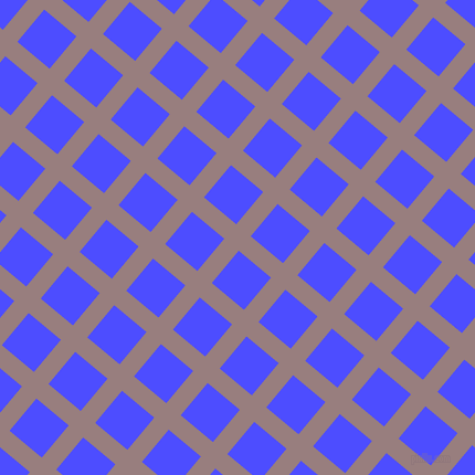 50/140 degree angle diagonal checkered chequered lines, 17 pixel lines width, 38 pixel square size, Opium and Neon Blue plaid checkered seamless tileable