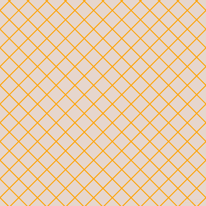 45/135 degree angle diagonal checkered chequered lines, 2 pixel lines width, 25 pixel square size, Orange and Dawn Pink plaid checkered seamless tileable
