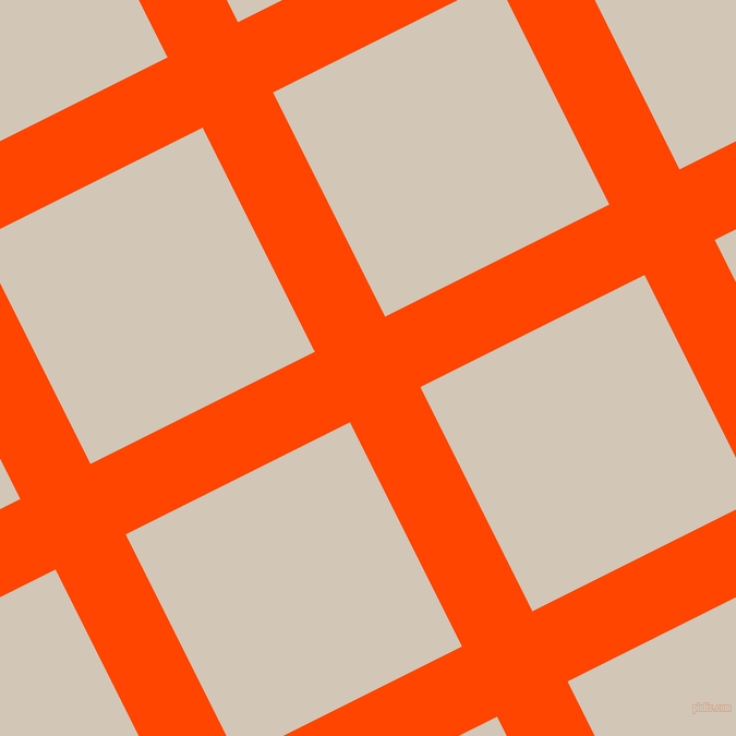 27/117 degree angle diagonal checkered chequered lines, 72 pixel line width, 230 pixel square size, Orange Red and Stark White plaid checkered seamless tileable