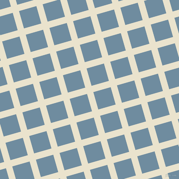 16/106 degree angle diagonal checkered chequered lines, 21 pixel line width, 58 pixel square size, Orange White and Bermuda Grey plaid checkered seamless tileable