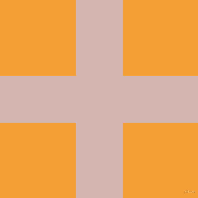 checkered chequered horizontal vertical lines, 156 pixel lines width, 501 pixel square size, Oyster Pink and Yellow Sea plaid checkered seamless tileable