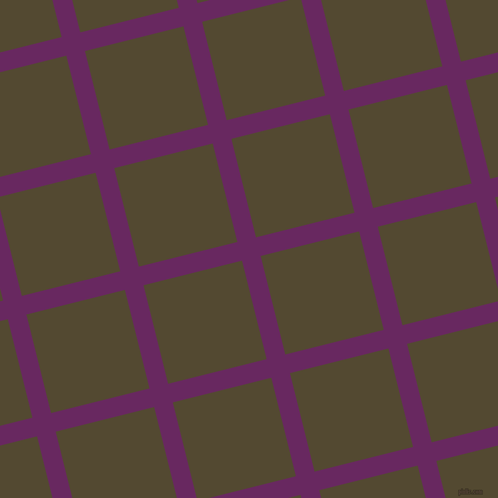 14/104 degree angle diagonal checkered chequered lines, 28 pixel lines width, 148 pixel square size, Palatinate Purple and Punga plaid checkered seamless tileable