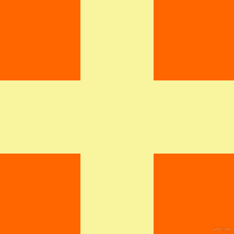 checkered chequered horizontal vertical lines, 150 pixel lines width, 330 pixel square size, Pale Prim and Safety Orange plaid checkered seamless tileable