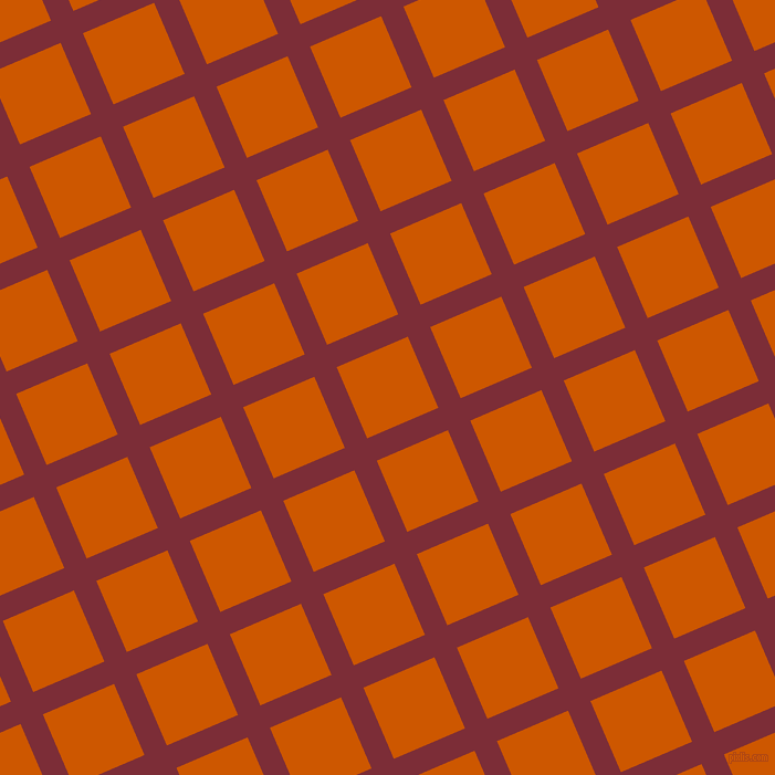 23/113 degree angle diagonal checkered chequered lines, 22 pixel lines width, 70 pixel square size, Paprika and Tenne Tawny plaid checkered seamless tileable