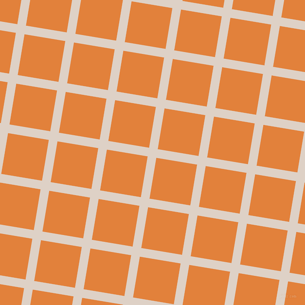 81/171 degree angle diagonal checkered chequered lines, 18 pixel line width, 85 pixel square size, Pearl Bush and Tree Poppy plaid checkered seamless tileable