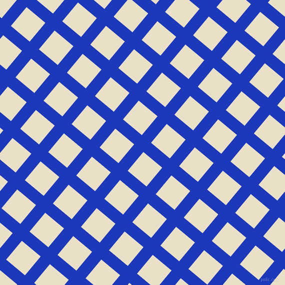 50/140 degree angle diagonal checkered chequered lines, 24 pixel lines width, 49 pixel square size, Persian Blue and Pearl Lusta plaid checkered seamless tileable
