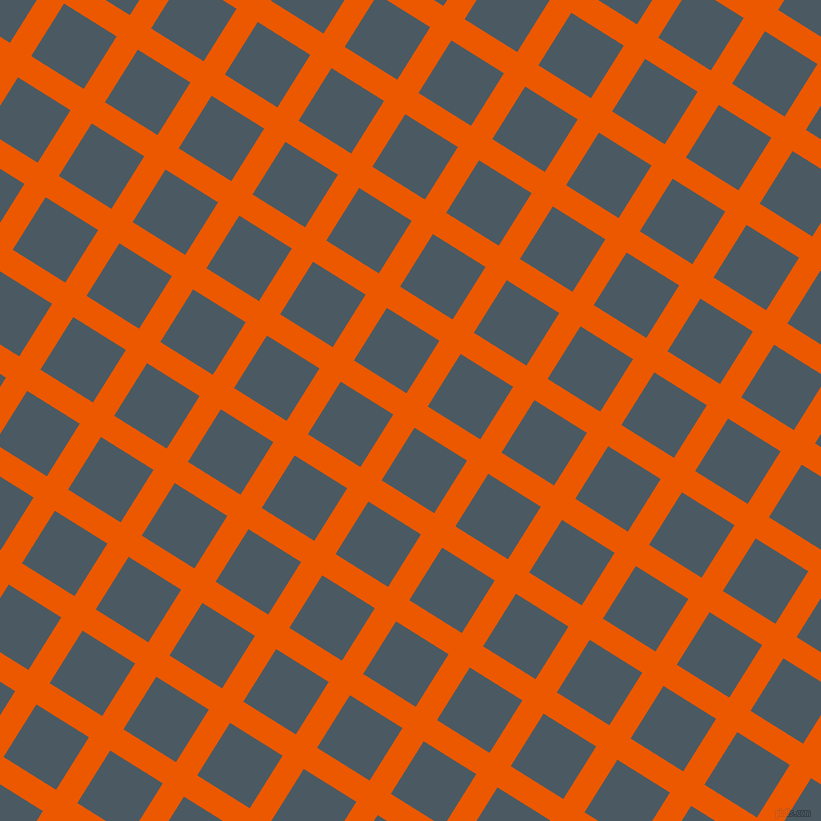 58/148 degree angle diagonal checkered chequered lines, 25 pixel line width, 62 pixel square size, Persimmon and Fiord plaid checkered seamless tileable