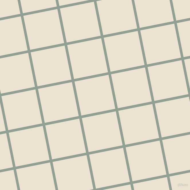 11/101 degree angle diagonal checkered chequered lines, 9 pixel line width, 121 pixel square size, Pewter and Quarter Spanish White plaid checkered seamless tileable