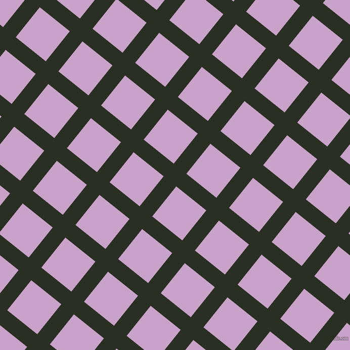 51/141 degree angle diagonal checkered chequered lines, 32 pixel lines width, 76 pixel square size, Pine Tree and Lilac plaid checkered seamless tileable