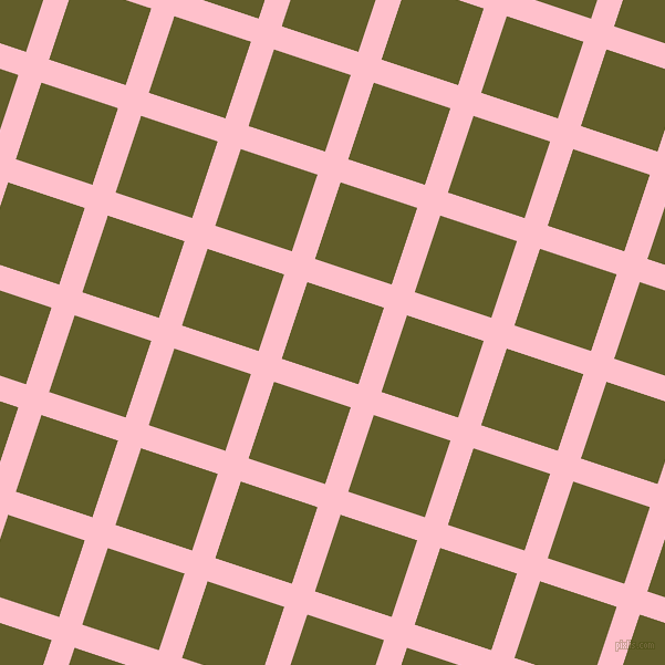 72/162 degree angle diagonal checkered chequered lines, 22 pixel line width, 73 pixel square size, Pink and Costa Del Sol plaid checkered seamless tileable