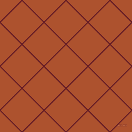 45/135 degree angle diagonal checkered chequered lines, 4 pixel line width, 103 pixel square size, Pohutukawa and Red Stage plaid checkered seamless tileable