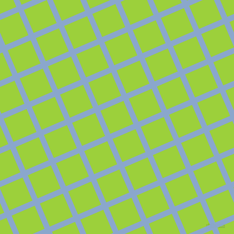 23/113 degree angle diagonal checkered chequered lines, 11 pixel lines width, 49 pixel square size, Polo Blue and Atlantis plaid checkered seamless tileable