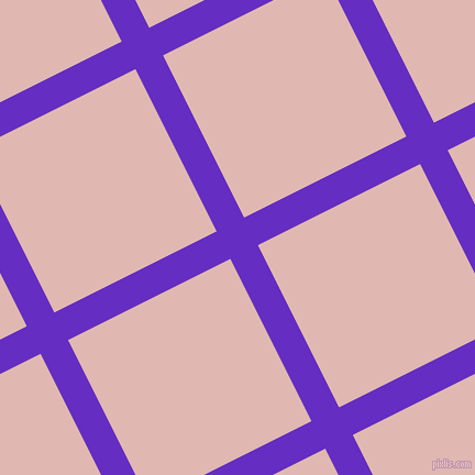 27/117 degree angle diagonal checkered chequered lines, 28 pixel line width, 165 pixel square size, Purple Heart and Cavern Pink plaid checkered seamless tileable