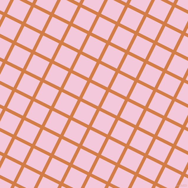 63/153 degree angle diagonal checkered chequered lines, 11 pixel line width, 60 pixel square size, Raw Sienna and Classic Rose plaid checkered seamless tileable