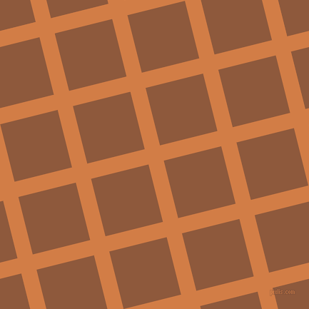 14/104 degree angle diagonal checkered chequered lines, 22 pixel line width, 83 pixel square size, Raw Sienna and Rope plaid checkered seamless tileable