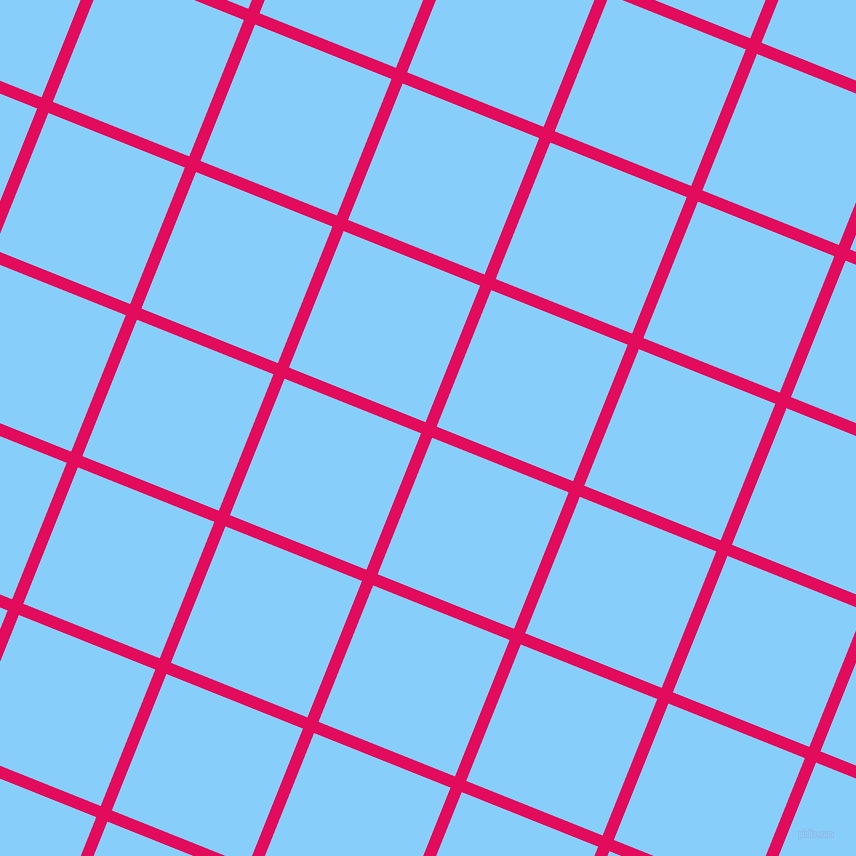 68/158 degree angle diagonal checkered chequered lines, 12 pixel line width, 147 pixel square size, Razzmatazz and Light Sky Blue plaid checkered seamless tileable