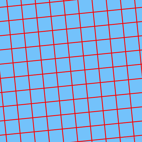 6/96 degree angle diagonal checkered chequered lines, 3 pixel line width, 46 pixel square size, Red and Maya Blue plaid checkered seamless tileable