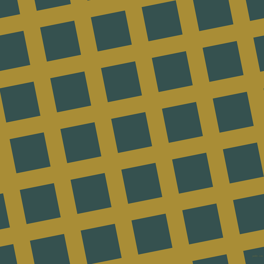 11/101 degree angle diagonal checkered chequered lines, 57 pixel lines width, 117 pixel square size, Reef Gold and Blue Dianne plaid checkered seamless tileable