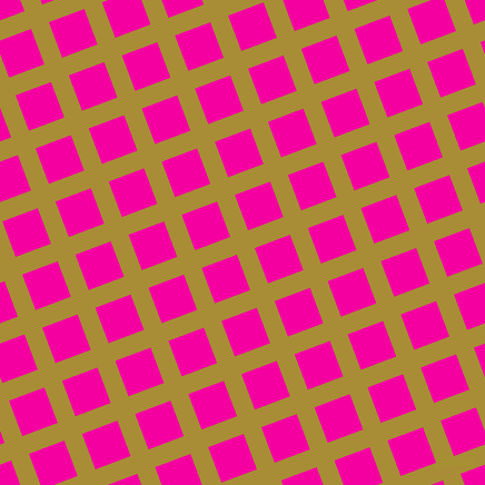21/111 degree angle diagonal checkered chequered lines, 17 pixel lines width, 34 pixel square size, Reef Gold and Hollywood Cerise plaid checkered seamless tileable