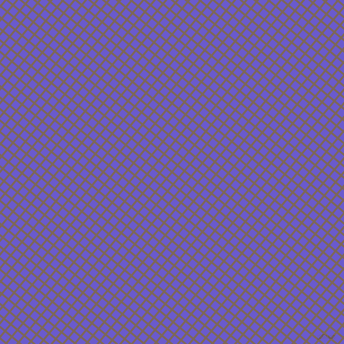 50/140 degree angle diagonal checkered chequered lines, 4 pixel line width, 14 pixel square size, Roman Coffee and Slate Blue plaid checkered seamless tileable