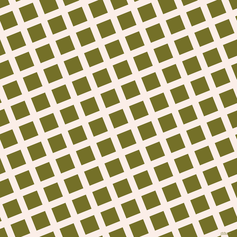 22/112 degree angle diagonal checkered chequered lines, 22 pixel line width, 49 pixel square size, Rose White and Olivetone plaid checkered seamless tileable