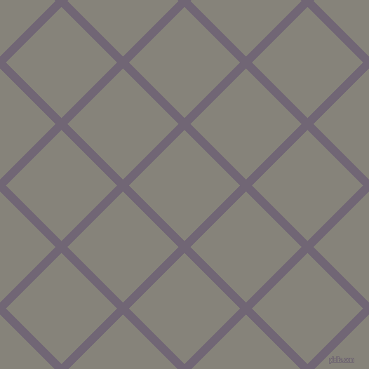 45/135 degree angle diagonal checkered chequered lines, 12 pixel line width, 112 pixel square size, Rum and Friar Grey plaid checkered seamless tileable