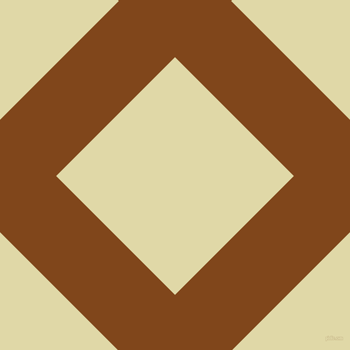 45/135 degree angle diagonal checkered chequered lines, 162 pixel line width, 343 pixel square size, Russet and Mint Julep plaid checkered seamless tileable