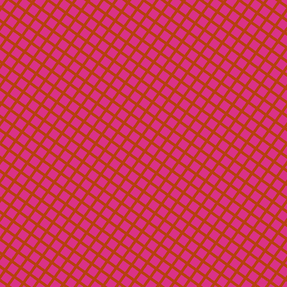 54/144 degree angle diagonal checkered chequered lines, 4 pixel line width, 12 pixel square size, Rust and Deep Cerise plaid checkered seamless tileable