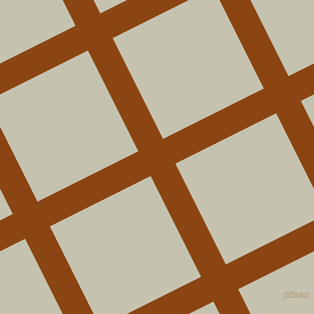 27/117 degree angle diagonal checkered chequered lines, 39 pixel lines width, 159 pixel square size, Saddle Brown and Kangaroo plaid checkered seamless tileable