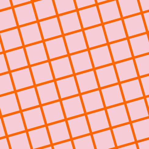 16/106 degree angle diagonal checkered chequered lines, 8 pixel lines width, 59 pixel square size, Safety Orange and Pink Lace plaid checkered seamless tileable