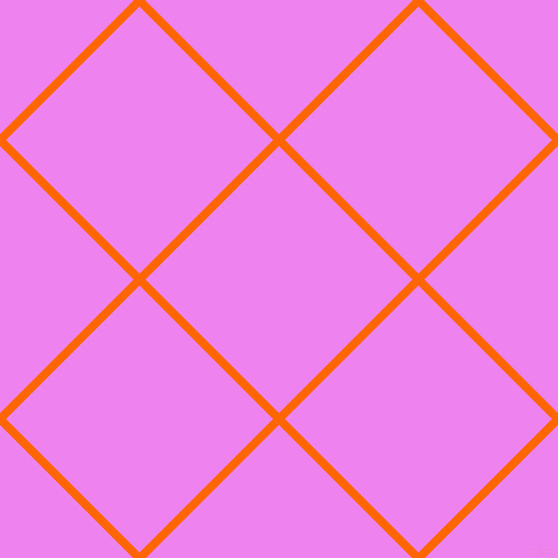 45/135 degree angle diagonal checkered chequered lines, 12 pixel lines width, 269 pixel square size, Safety Orange and Violet plaid checkered seamless tileable